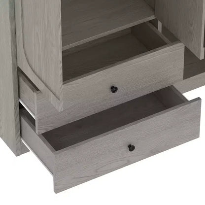 GDFStudio Phyllis Multifunctional Wooden Wardrobe with Convertible Desk