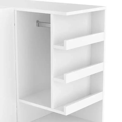 GDFStudio Phyllis Multifunctional Wooden Wardrobe with Convertible Desk