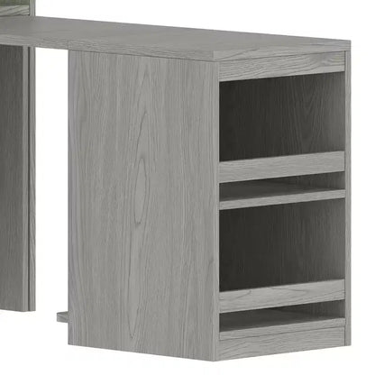 GDFStudio Phyllis Multifunctional Wooden Wardrobe with Convertible Desk