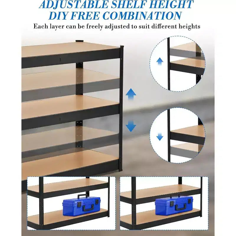 3-Tier Heavy Duty Metal Shelving Unit, Adjustable Garage Storage Rack 2000 lbs Capacity for Garage Warehouse Basement