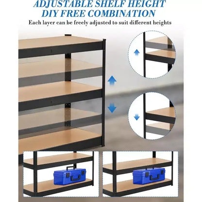 3-Tier Heavy Duty Metal Shelving Unit, Adjustable Garage Storage Rack 2000 lbs Capacity for Garage Warehouse Basement