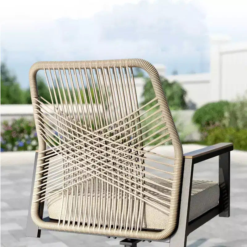 Captiva Designs tavolo da pranzo espandibile in acciaio 7 pezzi e sedie girevoli in vimini con cuscini spessi