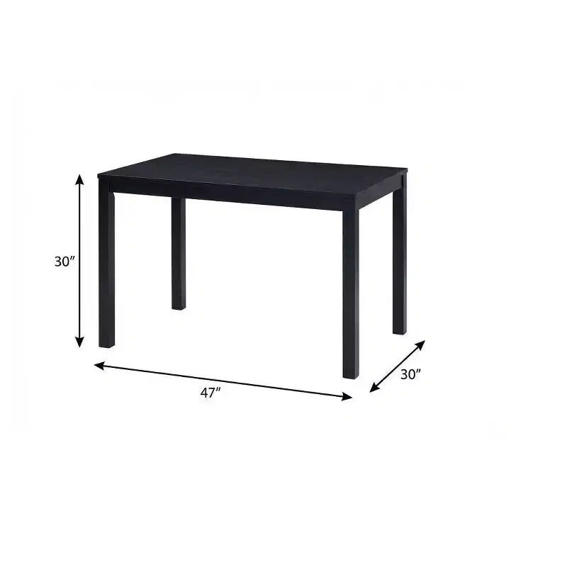HomeRoots 47 Black Wood Dining Table