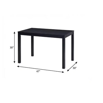 HomeRoots 47 Black Wood Dining Table