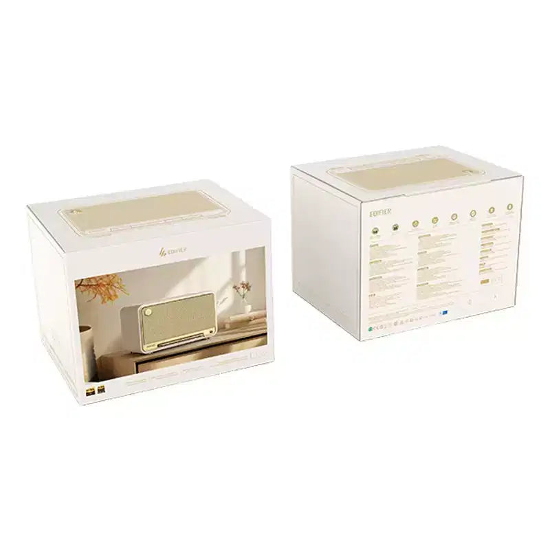 60-Watt-Continuous Bluetooth Retro D32 Rechargeable Tabletop Speaker with 4-In. Woofers, Wi-Fi, High-Res Audio, and AirPlay