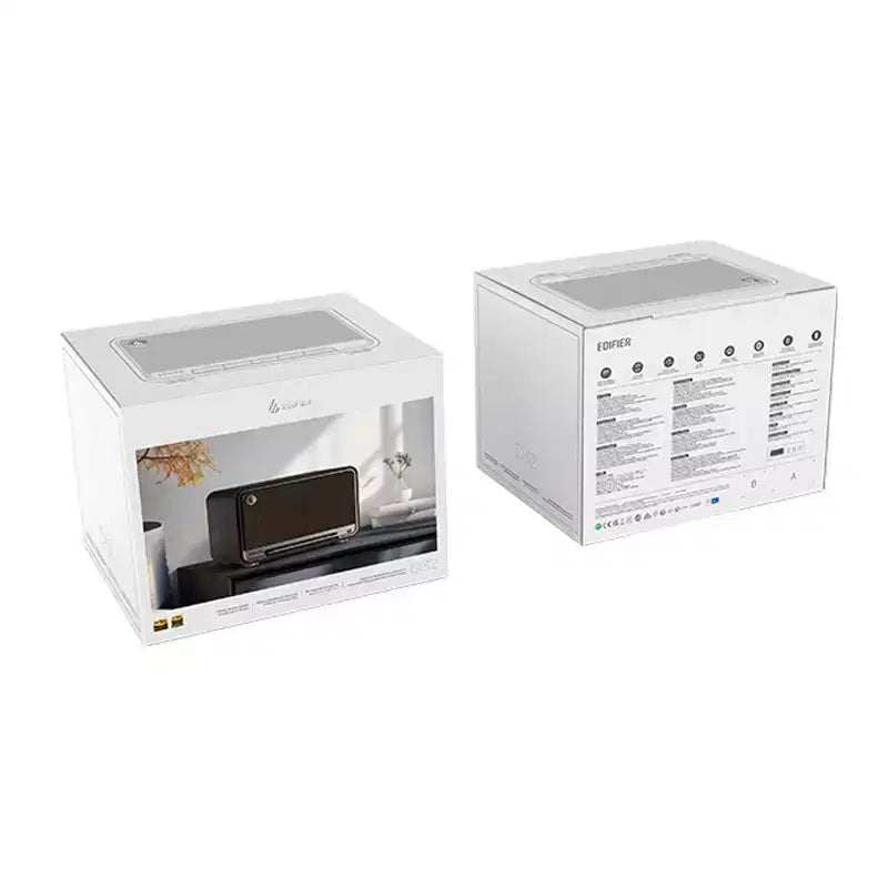 60-Watt-Continuous Bluetooth Retro D32 Rechargeable Tabletop Speaker with 4-In. Woofers, Wi-Fi, High-Res Audio, and AirPlay
