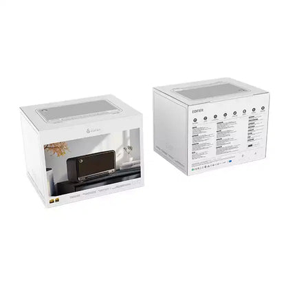 60-Watt-Continuous Bluetooth Retro D32 Rechargeable Tabletop Speaker with 4-In. Woofers, Wi-Fi, High-Res Audio, and AirPlay