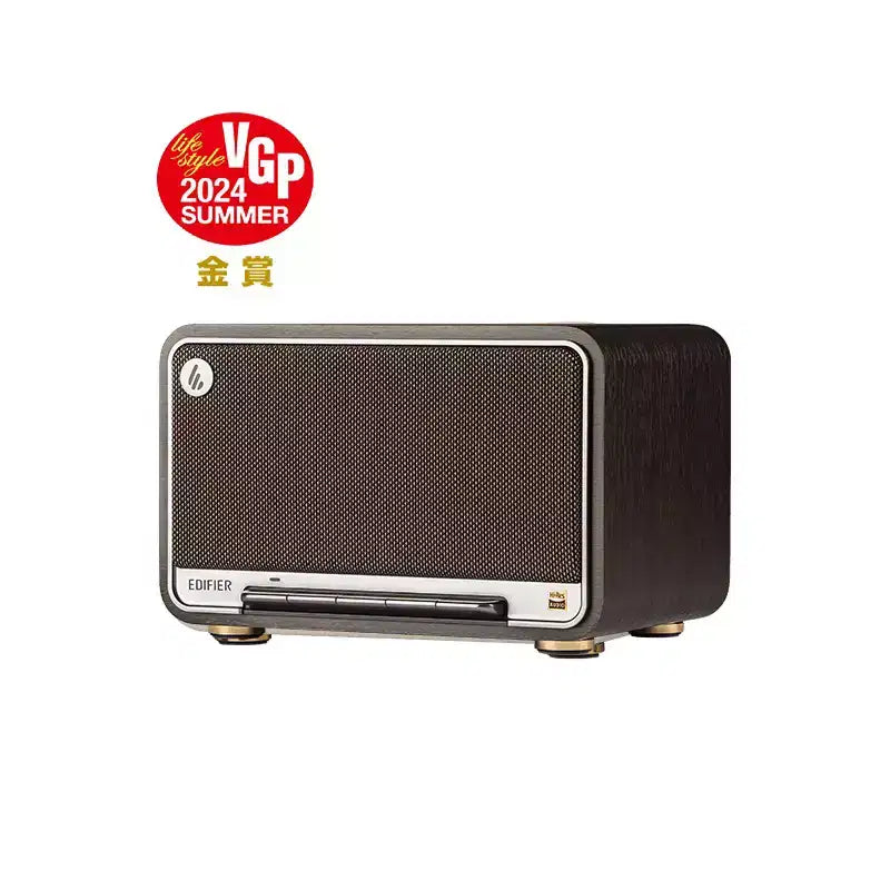 60-Watt-Continuous Bluetooth Retro D32 Rechargeable Tabletop Speaker with 4-In. Woofers, Wi-Fi, High-Res Audio, and AirPlay