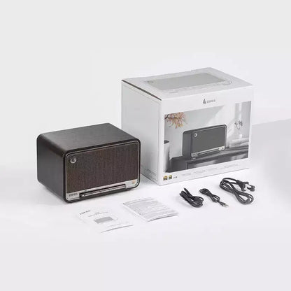 60-Watt-Continuous Bluetooth Retro D32 Rechargeable Tabletop Speaker with 4-In. Woofers, Wi-Fi, High-Res Audio, and AirPlay