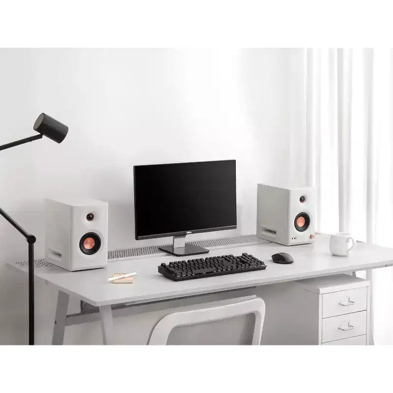 110-Watt-RMS Bluetooth MR5 Powered 2.0 Studio Monitor Speaker Set with 5-In. Woofers, Hi-Res Audio/Hi-Res Audio Wireless, Pair