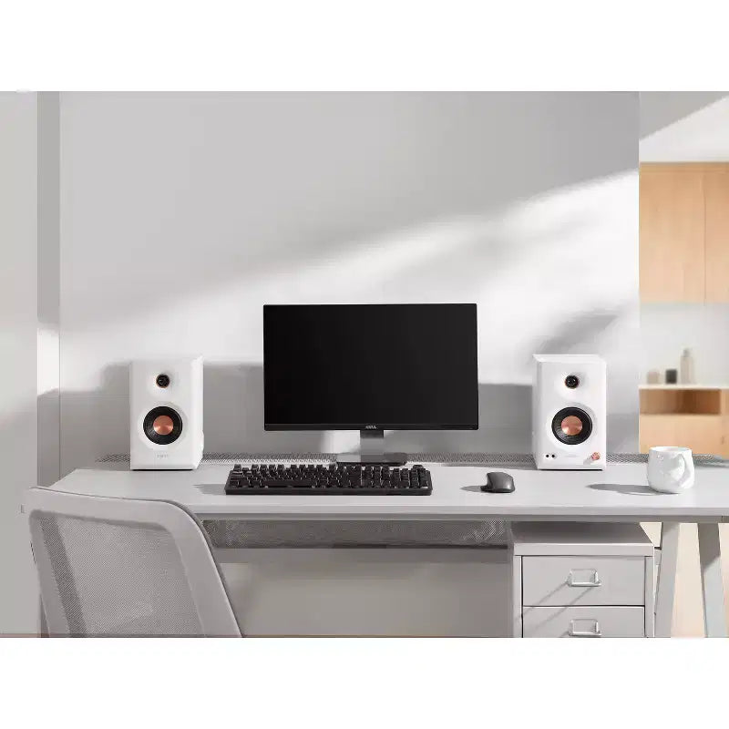 110-Watt-RMS Bluetooth MR5 Powered 2.0 Studio Monitor Speaker Set with 5-In. Woofers, Hi-Res Audio/Hi-Res Audio Wireless, Pair