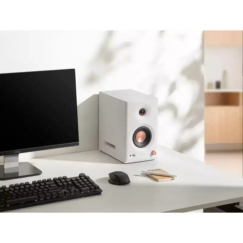 110-Watt-RMS Bluetooth MR5 Powered 2.0 Studio Monitor Speaker Set with 5-In. Woofers, Hi-Res Audio/Hi-Res Audio Wireless, Pair