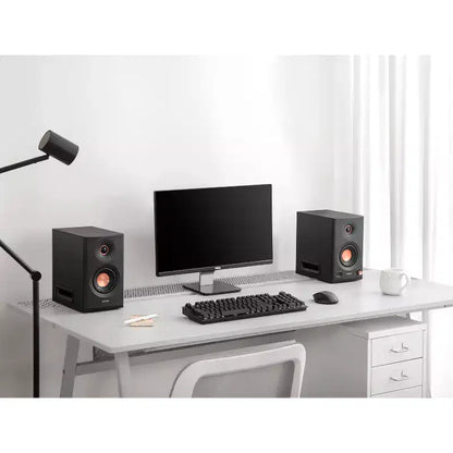 110-Watt-RMS Bluetooth MR5 Powered 2.0 Studio Monitor Speaker Set with 5-In. Woofers, Hi-Res Audio/Hi-Res Audio Wireless, Pair
