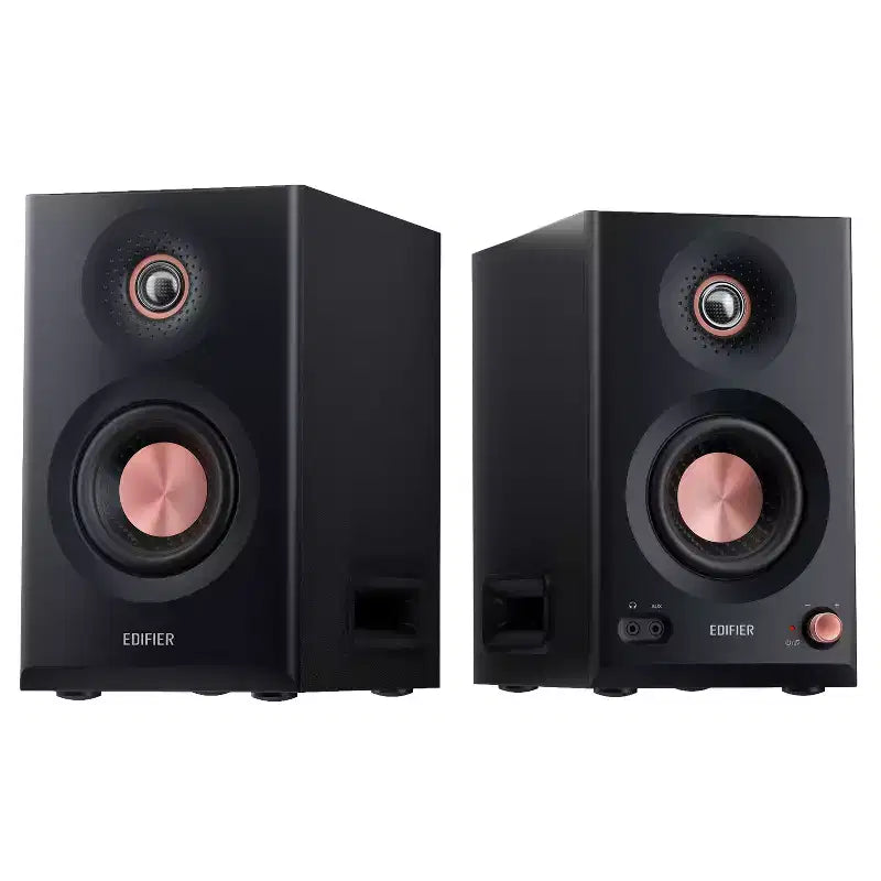 110-Watt-RMS Bluetooth MR5 Powered 2.0 Studio Monitor Speaker Set with 5-In. Woofers, Hi-Res Audio/Hi-Res Audio Wireless, Pair
