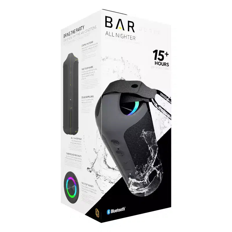 All-Nighter Water-Resistant Portable Bluetooth Speakerphone, True Wireless