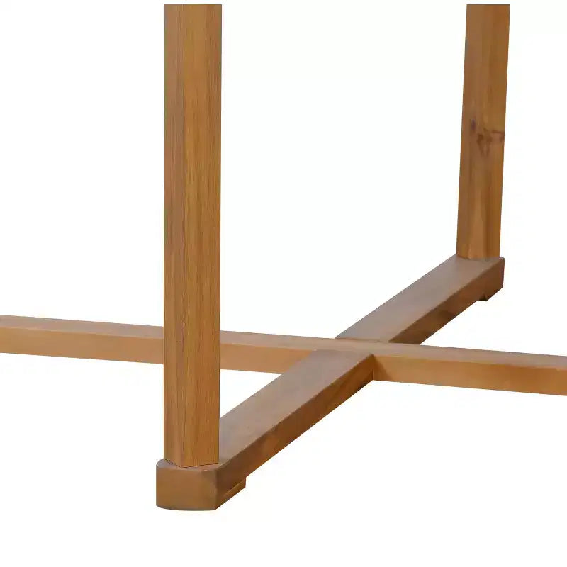 GDFStudio Saul Set da Pranzo da Esterno a 5 Pezzi in Legno di Acacia con Tavolo Rotondo a Doghe da 47,2 e Sedie Ergonomiche