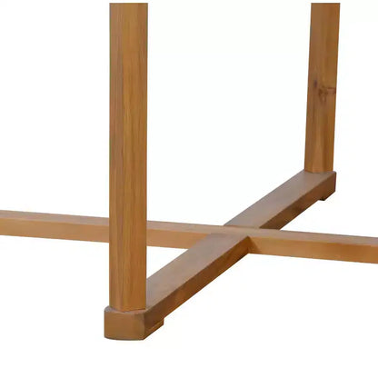 GDFStudio Saul Set da Pranzo da Esterno a 5 Pezzi in Legno di Acacia con Tavolo Rotondo a Doghe da 47,2 e Sedie Ergonomiche