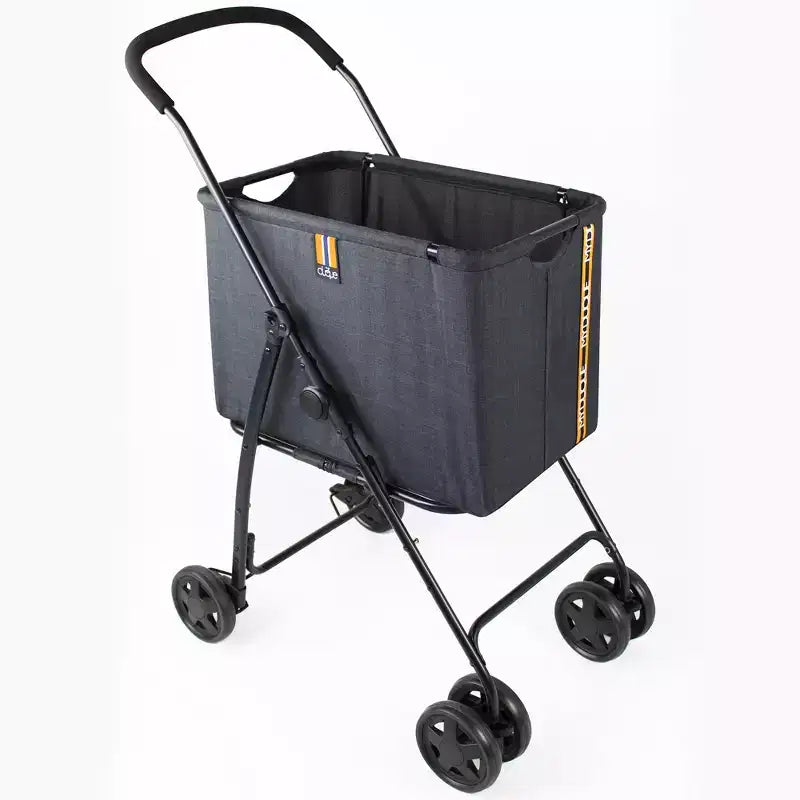 My Duque: Mila Shopping Stroller - Melange Black - Wheeled Utility Cart