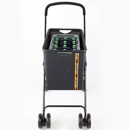 My Duque: Mila Shopping Stroller - Melange Black - Wheeled Utility Cart
