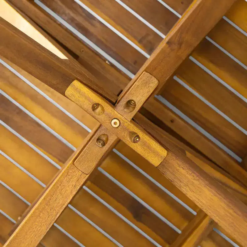 Christopher Knight Home Samira Set da Pranzo da Esterno in Legno di Acacia Rustico a Doghe a 5 Pezzi con Cuscini
