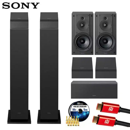 Sony SS-CS3M2 Hi-res Floorstanding Speaker (Pair) with Sound System Bundle