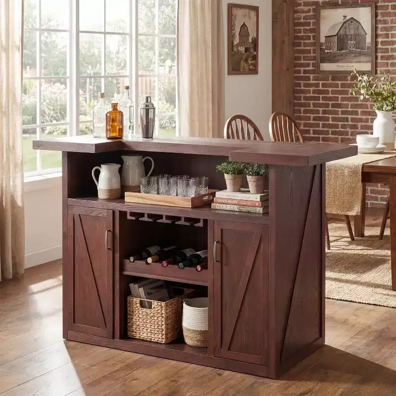 Christopher Knight Home Maelis Vintage 64'' Bar Cabinet