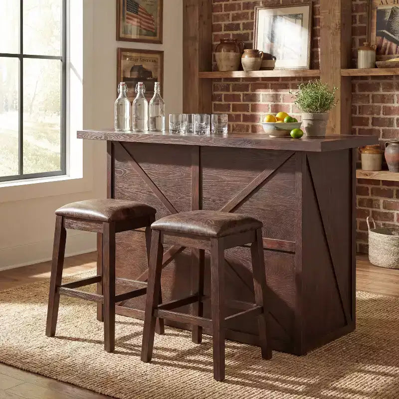 Christopher Knight Home Mobile Bar Maelis Vintage 162 cm
