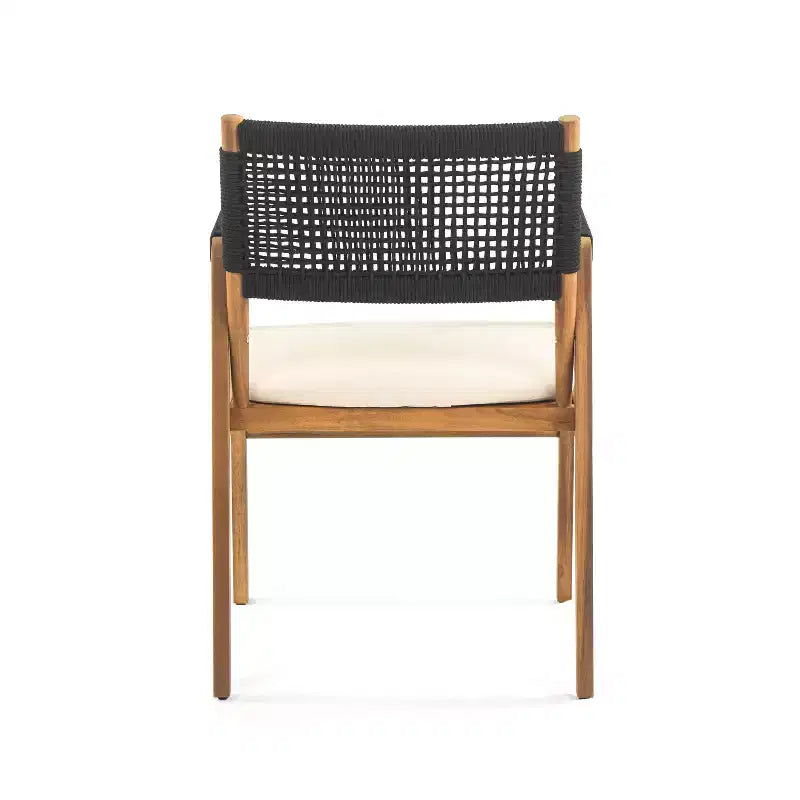 Christopher Knight Home Andika Modern 7 Piece Acacia Wood Dining Set with Rope Backrest and Slatted Table