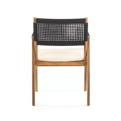 Christopher Knight Home Andika Modern 7 Piece Acacia Wood Dining Set with Rope Backrest and Slatted Table
