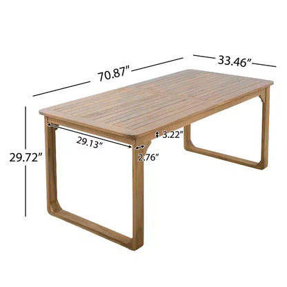 Christopher Knight Home Chasel Set da Pranzo da Esterno Moderno in Legno di Acacia a 5 Pezzi con 4 Sedie da Pranzo in Corda
