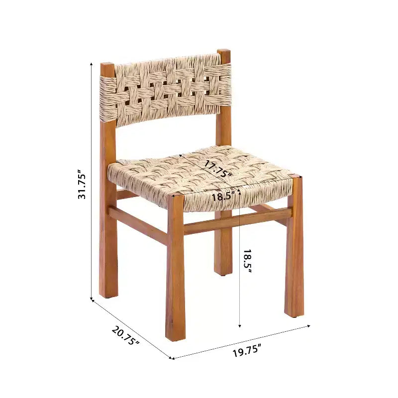 Christopher Knight Home Arman Set da Pranzo da Esterno Moderno a 6 Pezzi in Acacia con Design in Vimini e a Doghe