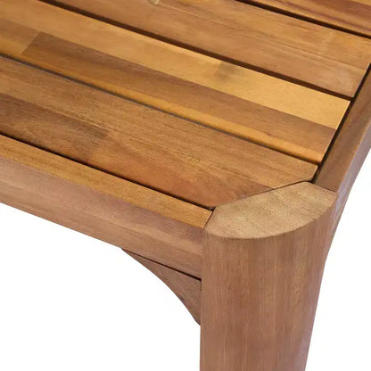 Christopher Knight Home Arman Set da Pranzo da Esterno Moderno a 6 Pezzi in Acacia con Design in Vimini e a Doghe