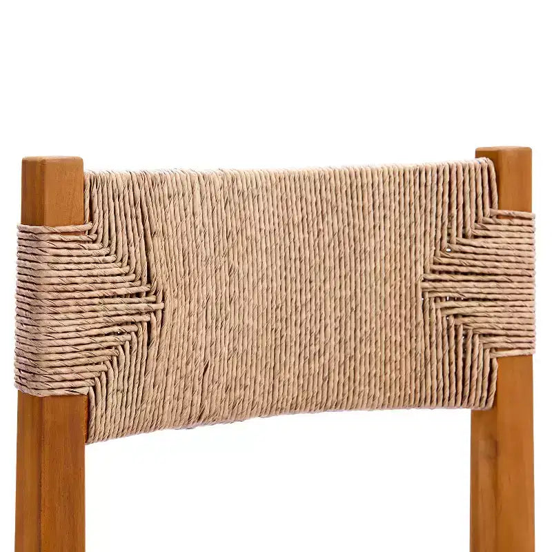 Christopher Knight Home Yasmin, set da pranzo da giardino moderno a 6 pezzi in acacia con design in vimini e a doghe