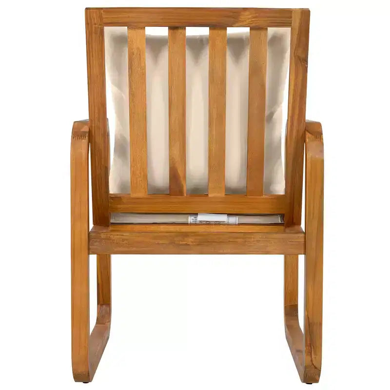 Polibi 7-Piece Acacia Patio Dining Set with Sculpted Loop Armchairs