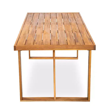 Christopher Knight Home Huodi Modern 7 Piece Patio Acacia Dining Set with Slatted Design