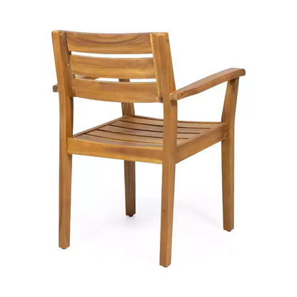 Christopher Knight Home Huodi Modern 7 Piece Patio Acacia Dining Set with Slatted Design