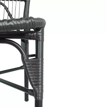 Christopher Knight Home Bruni Modern 7 Piece Patio Iron and PE Rattan Dining Set with Oval Table