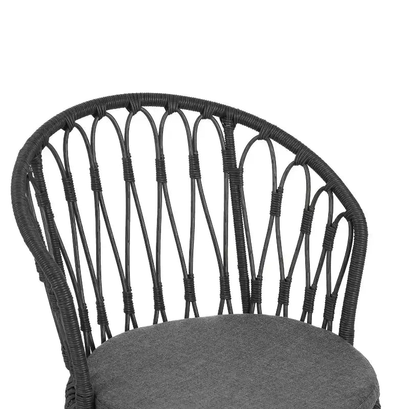 Christopher Knight Home Dominca 9 Piece Patio Boho Iron Rattan Dining Set with Cushions