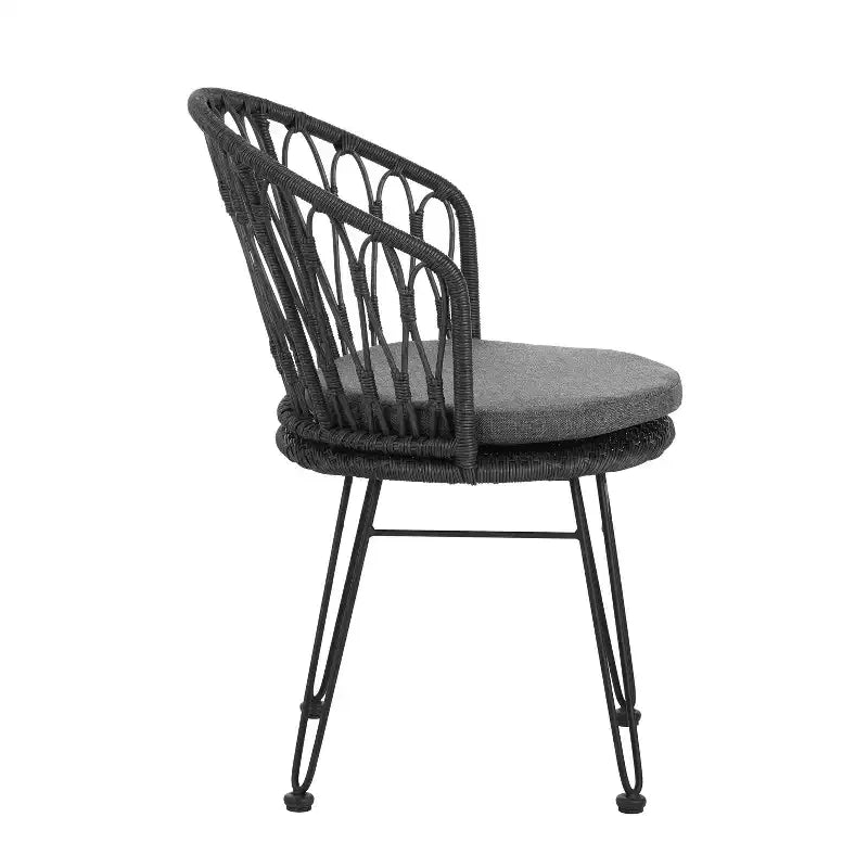 Christopher Knight Home Dominca 9 Piece Patio Boho Iron Rattan Dining Set with Cushions