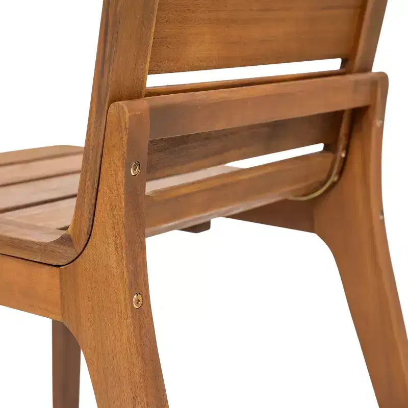 Christopher Knight Home Zola set da pranzo moderno da esterno in acacia a 5 pezzi con tavolo quadrato a doghe