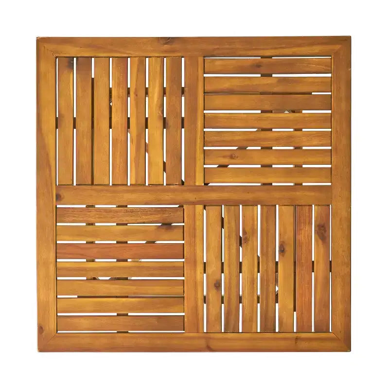 Christopher Knight Home Zola set da pranzo moderno da esterno in acacia a 5 pezzi con tavolo quadrato a doghe