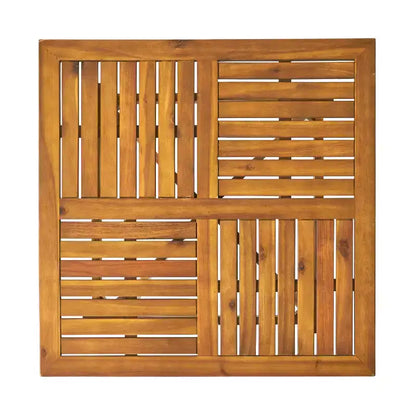 Christopher Knight Home Zola set da pranzo moderno da esterno in acacia a 5 pezzi con tavolo quadrato a doghe
