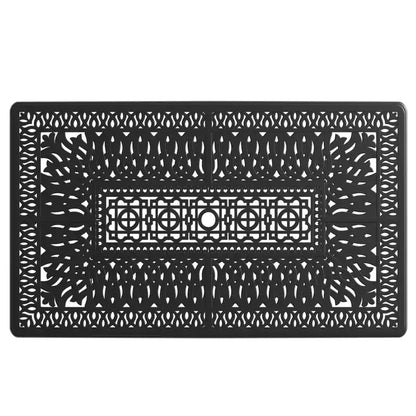 5-Piece Rectangular Cast Aluminum Patio Dining Set for Outdoor Backyard Garden Deck Poolside with Cushions