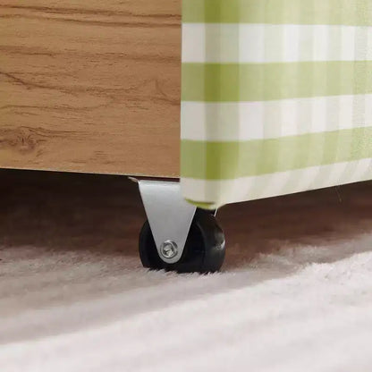 Divano letto Queen Size a Quadretti, Adorabile Struttura a Onda con 2 Cassetti, Porta USB, Tessuto in Lino - ModernLuxe