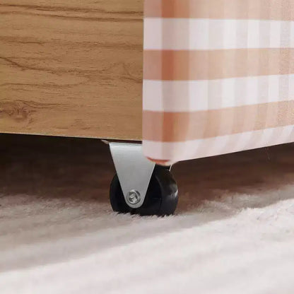 Divano letto Queen Size a Quadretti, Adorabile Struttura a Onda con 2 Cassetti, Porta USB, Tessuto in Lino - ModernLuxe