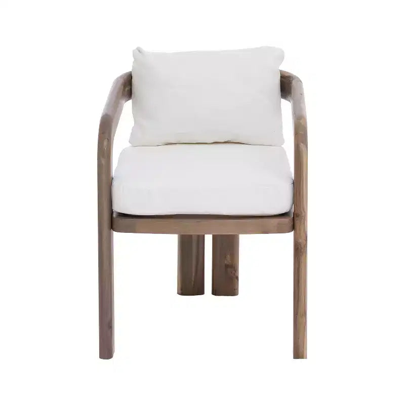 Christopher Knight Home Kesden 7 Piece Rustic Outdoor Acacia Wood Dining Set with Curved Backrest Chairs