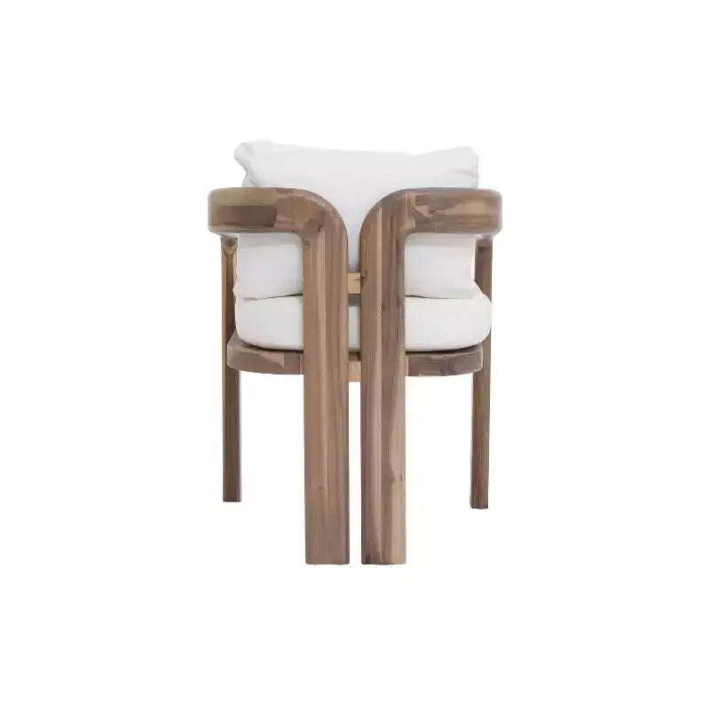 Christopher Knight Home Kesden 7 Piece Rustic Outdoor Acacia Wood Dining Set with Curved Backrest Chairs