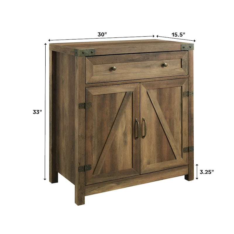 Middlebrook 30-inch Rustic Barn Door Accent Cabinet