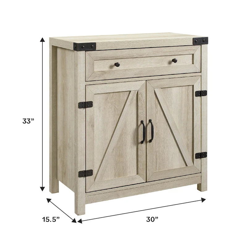 Middlebrook 30-inch Rustic Barn Door Accent Cabinet