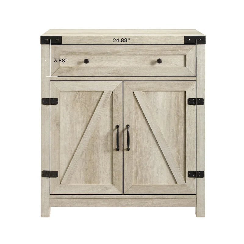 Middlebrook 30-inch Rustic Barn Door Accent Cabinet
